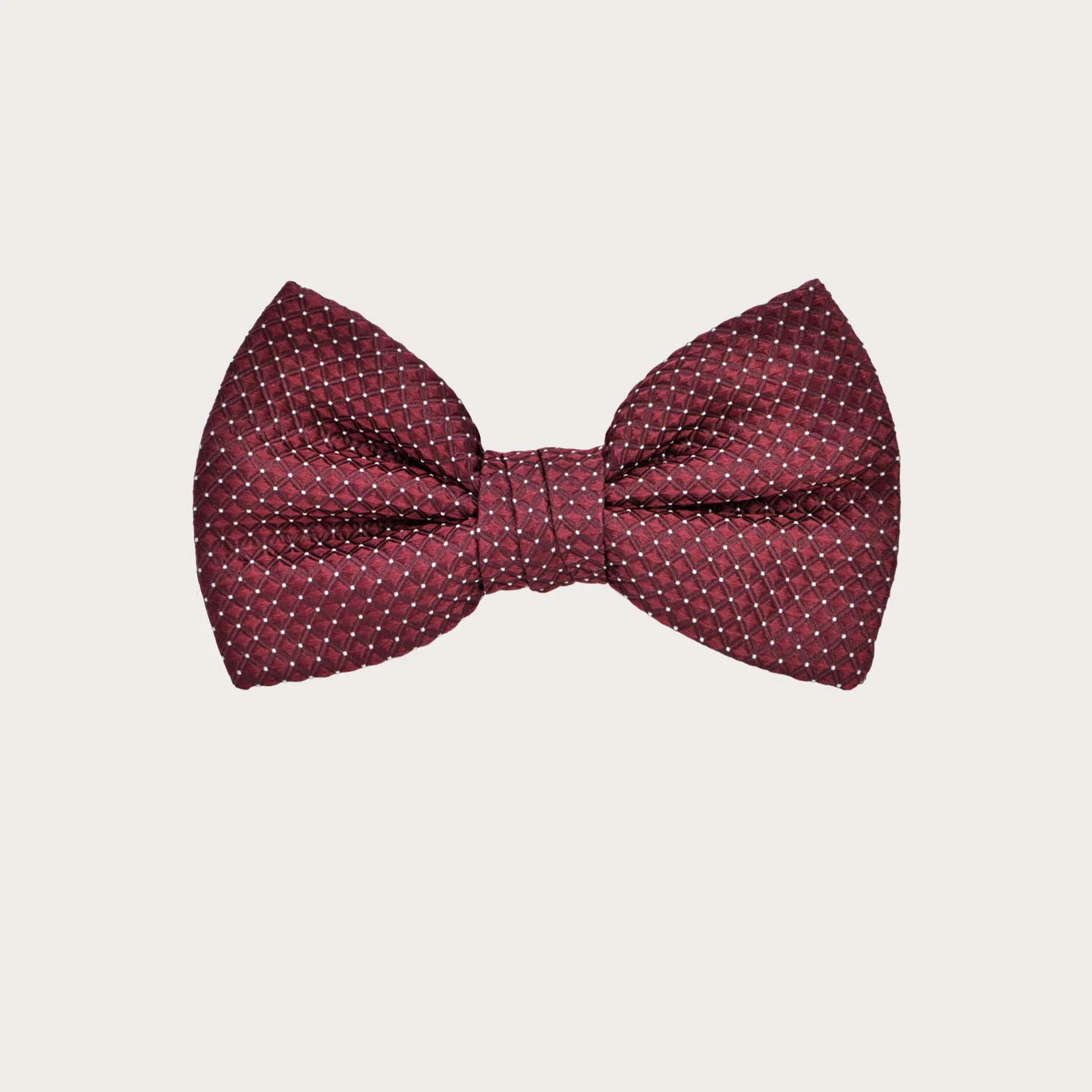 Noeud papillon à pois bordeaux enfant | Élégance pour Cérémonies